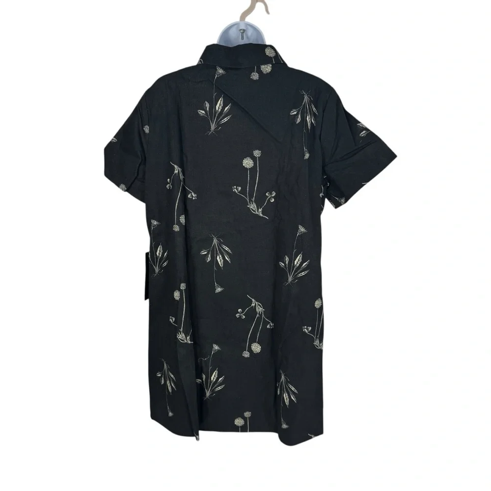Tuckernuck NEW Black Meadow Rue Marley Collared Cotton Mini Dress Size XL - Picture 7 of 11